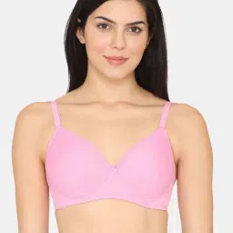 Zivame Pink Plain Bralette Bra-image-10