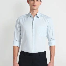Arrow Grey Cotton Slim Fit Printed Shirt-picture-46
