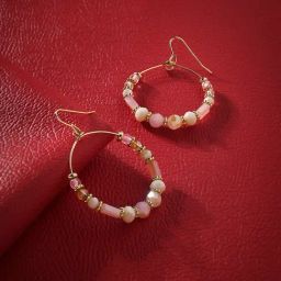 Accessorize London Pale Pink Glass Earrings-40