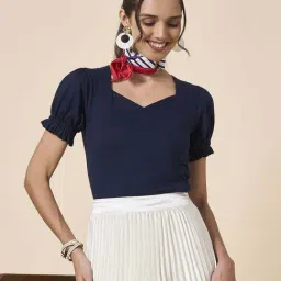 Style Quotient Blue Cotton Regular Fit Top-picture-28