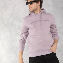 Crimsoune Club Purple Regular Fit Logo Printed Hooded Sweatshirt-image-81