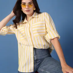 Style Quotient Yellow Stripes Shirt-image-45