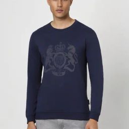Van Heusen navy Logo Sweatshirts-image-32