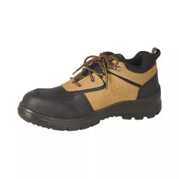 HEAPRO Steel Toe Safety Shoes PU Single Density Low Ankle Black & Yellow Leather Size UK5, NOTOUT100 (Pack of 20 Pair)-image-94