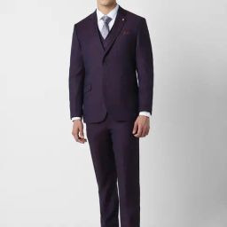 Van Heusen Purple Slim Fit Four Piece Suits-image-17