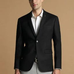Allen Solly Black Slim Fit Blazer-image-82