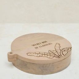 Westside Home Light Brown Wooden Spice Box-45