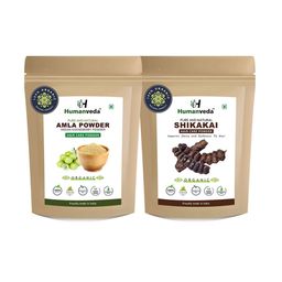 HUMANVEDA Set Of 2 Amla & Shikakai Powder For Hair - 100 g Each-image-38