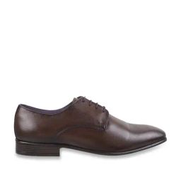 Mochi Men's Brown Derby Shoes-image-63