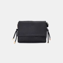 Forever Glam by Pantaloons Black Textured Medium Sling Handbag-67