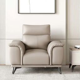Durian Coleman Beige Leather 1 Seater Sofa-image-64
