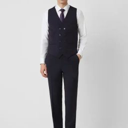 Van Heusen Black Slim Fit Texture Four Piece Suits-image-82