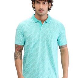 Colorplus Green Classic Fit Printed Polo T-Shirt-image-13