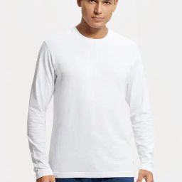 Jockey AM95 White Super Combed Cotton Rich Full Sleeves T-Shirt-35