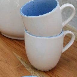 Freedom Blue Handcrafted Ceramic Baga Tea Cup - Set Of 4-45