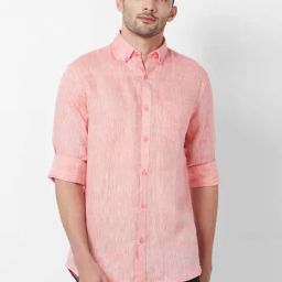 Giordano Red Cotton Slim Fit Shirt-image-56