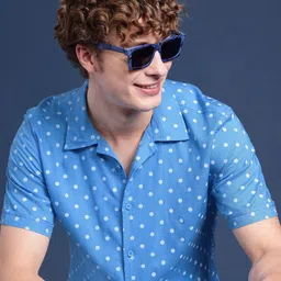 Mast & Harbour Men Slim Fit Polka Dots Printed Casual Shirt-image-14