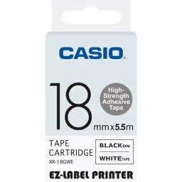 Casio 18 mm x 5.5 m Black On White EZ-Label Printer Tape Cartridge,(CG59)_XR-18GWE-picture-10