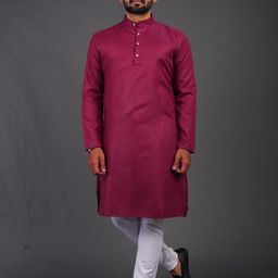 Enmozz Men Maroon Blended Kurtas-picture-40