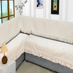 Fashion Throw Beige Velvet 4 Piece Sofa Cover-image-56