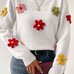 StyleCast Women Floral Embroidered Pullover Sweater-picture-27