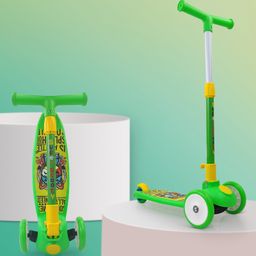 NHR Smart Kick Scooter with 3 Level Adjustable Height & Foldable Structure - Green-20