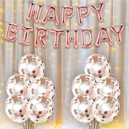 Bubble Trouble Rose Gold Birthday Decoration Kit - Pack of 15-image-57