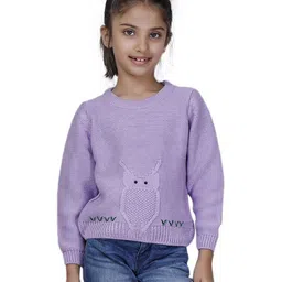 JoE Hazel Full Sleeves Owl Detailed Sweater - Lavendra-picture-48