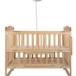 Mee Mee Premium Wooden Baby Cot Extendable Swinging Bed with 360° Rotation | Rocking Baby Crib 0-4 Years Kids | Multi-Feature Baby Bed with Extra Storage Space | Attach to Parent Bed (Light Oak)-18