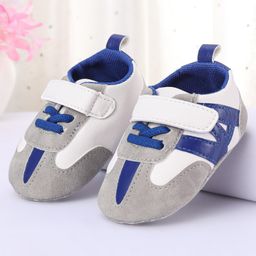Cute Walk by Babyhug Booties with Velcro Closure - Blue & Grey-image-68