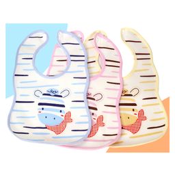 The Cheeky Kidzz Pack of 3 Baby Feeding Bibs Aprons For Babies Girls Boys Drool Bibs With Attractive Giraffe Prints Every Day Use Button Style Double Layered-picture-18