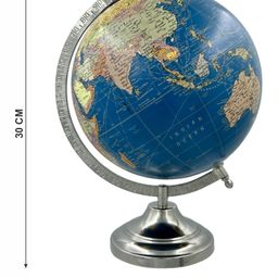 Globeskart with Chrome Base and Arc Globe - Royal Blue image 2
