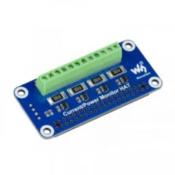 Waveshare 4-ch Current/Voltage/Power Monitor HAT for Raspberry Pi, I2C/SMBus-1