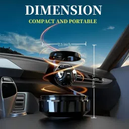 4myl Solar Car Air Freshener with Rotating Glass Ball Dashboard Aromatherapy Diffuser Diffuser image 3