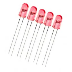 Pink LED - 3mm Diffused - 5 Pieces Pack-6