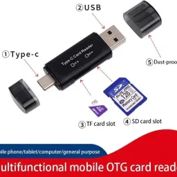 Foxne Point Type-C Micro SDXC SD TF OTG Adapter Memory Card Reader USB Type-C/OTG & Flash Card Reader image 2