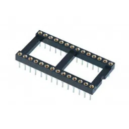 28 Pin Machined IC Base/Socket - Wide (Round Holes)-30