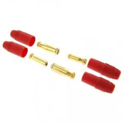 AS150 Anti Spark Self Insulating Gold Plated Bullet Connector - RED - 4 Pieces pack-image-41