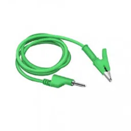 Green 1M Double End Test lead Wire 4mm Banana Plug Alligator Clip Crocodile 15A-10