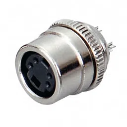 MX 4 Pin Mini DIN Female Socket Connector Chassis Type with Nut (MX-2530)-12
