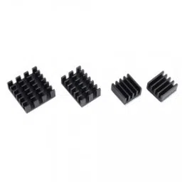Black 4 in 1 Heat Sink Set Aluminum for Raspberry Pi 4 Model B-6
