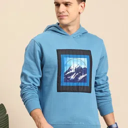 Mast & Harbour Men Printed Hooded Sweatshirt-picture-45