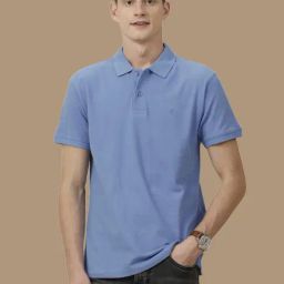 Cavallo By Linen Club Blue Linen Contemporary Fit Polo T-Shirt-picture-28