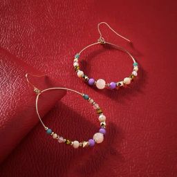 Accessorize London Multi Brass Earrings-7