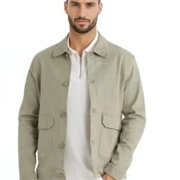 Rare Rabbit Green Cotton Regular Fit Solid Jacket-image-70