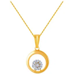 P.C. Chandra Jewellers 14 kt Gold & Diamond Pendant without Chain-image-70