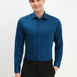 Allen Solly Blue Regular Fit Texture Shirt-image-122