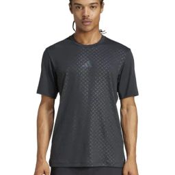 Adidas Black Slim Fit Printed Sports T-Shirt-image-70