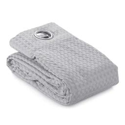 Saral Home Grey Cotton Checkered Curtain-image-94