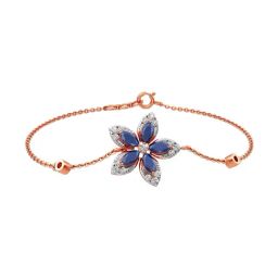 Joyalukkas 18k (750) Purity Rose Gold Flower Embrace Diamond Bracelet For Women-image-63